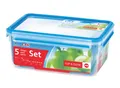 Emsa Clip & Close 3D 5er Set 0,15/../3,70 L Frischhaltedose Frischhaltebox