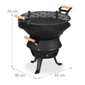 Grill schwarz Grillfass Holzkohlegrill 10026547 relaxdays
