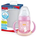 NUK First Choice Trinklernflasche 150ml Leuchteffekt Trinkschnabel Hase Pink