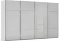 rauch Schwebetürenschrank Kleiderschrank Schrank Garderobe Schlafzimmerschrank SCALE-TRIO edle dreigeteilte Front mit 2 Zierleisten Glasfront MADE IN GERMANY