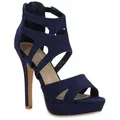 VAN HILL 841366 High-Heel-Sandalette Schuhe blau 36 EU