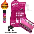 26x GIZEH ALL PINK King Size Slim + Tips , Pro Heft 34 Blättchen + Tips +Clipper