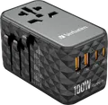 VERBATIM 32121 - USB-Reiseladegerät, 100 W, 2x USB-C PD, 2x USB-A QC 3.0, GaN