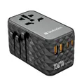 VERBATIM GAN III UNIVERSAL TRAVEL ADAPTER UTA-06 mit 2 X USB-C PD 100W & QC 4+ /