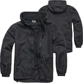 BWuM Windbreaker Sommer mit Zipper, Größe:5XL, Farbe:Schwarz