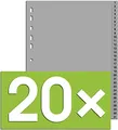 Durable 20er Packung Hunke & Jochheim Register 1-31, (PP, DIN A4, 215/230 x 297 mm) 31 Blatt grau (20, Register 1-31)