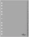 DURABLE Aktenordner Register A4 1-31 PP grau Packung mit 10 Stück