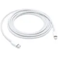 USB Adapterkabel, USB-C Stecker > Lightning Stecker weiß, 2 Meter, PD, Laden mit bis zu 100 Watt