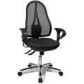 Topstar Bürostuhl Open Point SY Deluxe, OP290U G22 anthrazit, schwarz, chrom Stoff - Grau/Schwarz/Silber
