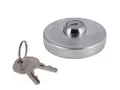Tankdeckel mit Schloss Ø40mm, Aluminium poliert - Simson S50, S51, SR50, SR80, K