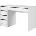 MIRJAN24 Schreibtisch / Schminktisch Ada, Elegante Kosmetiktisch, Frisiertisch, Modern Schlafzimmer (Korpus: Weiß, Fronten: Weiß Hochglanz) - Weiß