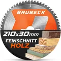 Sägeblatt 210x30 +25.4mm Adapterring 1.8mm Schnitt in Holz, 60 Zähne kompatib...