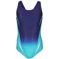 Aquarti Badeanzug Mädchen Badeanzug Chlorresistent Schwimmanzug Muscleback Wettkampf blau 152