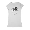 Disney Minnie Mouse T-Shirt für Damen - Oberteil Frauen Shirt Bigshirt Oversize Top Grau (as3, Alpha, xx_l, Regular, Regular, XXL)