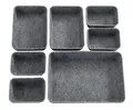 WENKO Organizer (Set, 7 St), Aufbewahrungsboxen für Schubladen, 3 Größen, recycelter Polyesterfilz