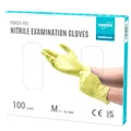 EUROPAPA® 100x Nitrilhandschuhe Einweghandschuhe Einmalhandschuhe Untersuchungshandschuhe Nitril Handschuhe puderfrei ohne Latex unsteril latexfrei disposible gloves (M, Gelb)
