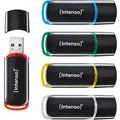 Intenso 3511595 USB-Stick 64 GB USB Typ-A 2.0 Schwarz, Rot, Grün, Transparent, Gelb, Blau