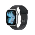 Apple Watch Series 11 GPS 46mm Space Grau Aluminium Case mit schwarzem Sport Band - M/L MEV44ZR/A