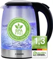 COSORI Wasserkocher Glas 1,7 Liter, Blaue LED, BPA-frei, 2200 Watt, 5... 