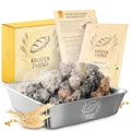 KRUSTENZAUBER Lavasteine Backofen zum Brot backen inkl. Edelstahl Dampfschüssel für optimale Wärmeverteilung dank natürlichen Wasserdampf, Brot Back Zubehör für knuspriges selbst gemachtes Brot