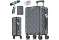 KESSER Hartschalen-Trolley Reisekoffer, 4 Rollen, ABS Hartschalenkoffer mit Zahlenschloss Kofferwaage & Reisebrieftasche