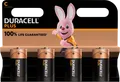DURA PLUS C4 - Duracell Plus, Alkaline Batterie, C (Baby), 4er-Pack