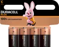 Duracell Batterie Alkaline, Baby, C, LR14, 1.5V Plus, Extra Life, Retail Blister