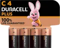 Duracell LR14 Plus C Batterien 4 Stück Alltagsgeräte Wechselbatterien Ersatz