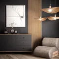NEWROOM Tapeten Paneel Vliestapete - 2,5 x 0,53m Paneel - Braun Holz Holztapete Skandi Natur 3D Lamellen Holzwand Modern Lamellenwand Naturholz