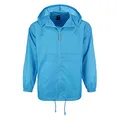 FRIESEN Friesennerz Unisex Windbreaker 'Moin von 8ern!' - Windjacke Regenjacke Fahrradjacke in Hellblau Größe XXL