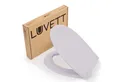 LUVETT WC-Sitz Premium C770 mit Absenkautomatik, Duroplast Antibakteriell, O-Form (Inklusive 3 Befestigungsarten), mit Original SoftClose® Absenkautomatik, Duroplast