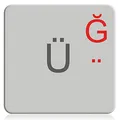hoopomania Türkische Tastaturaufkleber transparent und laminiert, 14x14mm für Mac und Neue Notebooks in ROT