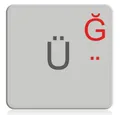 Hoopomania Aufkleber Türkische Tastaturaufkleber transparent, 14x14mm, Rot