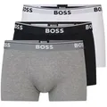 BOSS 6P Cotton Stretch Trunks Weiß/Schwarz Baumwolle Small Herren