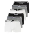 BOSS Herren Power Boxer Trunks Unterhosen Cotton Stretch 6er Pack, Farbe:Mehrfarbig, Wäschegröße:S, Artikel:-999 Black/White/Grey