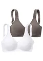 PETITE FLEUR Damen Soft-BH nahtlos vorgeformte Cups, breite Träger für bequemen Halt, atmungsaktiv, Baumwolle