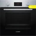 Bosch Einbaubackofen HBF133BR0 Edelstahl 66L 3D Heißluft Grill Uhr