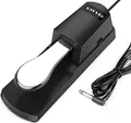 Sustain-Pedal für Keyboard – Sovvid Piano-Fußpedal mit Polaritätsschalter für elektronische Keyboards aller Marken, MIDI-Keyboards, Digitalpianos, Yamaha, Casio, Roland, und mehr