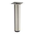 SOTECH Möbelfuß Bravo Höhe 200 mm (+ 10 mm) Ø 40 mm Edelstahloptik höhenverstellbarer Schrankfuß aus Stahl Stellfuß belastbar bis 50 kg