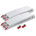 Wiltec 2X Auffahrrampe 215 cm 680 kg für Quad ATV Motorrad, Aluminium Auffahrschiene faltbar, Verladerampe rutschsicher