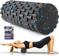 Faszienrolle mit 3D-Texturmassage, Foam Roller (33 x 14 cm) Massage Rolle, Yoga