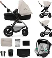 Kinderkraft MOOV 2 AIR 3in1 Kinderwagen Set mit Babyschale Multifunktion Grau
