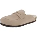 Genuins G104612 Lois Velour - Damen Schuhe Hausschuhe - Taupe, Größe:36 EU - Braun - 36