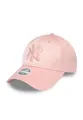 New Era Baseball Cap New York Yankees MLB Satin Rose 9Forty Adjustable Women Cap New Era (1-St)