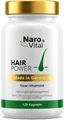 NaroVital Hair Power Haar-Vitamine 17-fach - 120 Kapseln 5000 µg Biotin, Zink, Selen, OPC, Goldhirse
