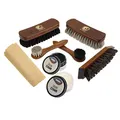 Geschenkset Rosshaar Schuhpflege Set – Premium Schuhbürsten Set aus lackiertem Buchenholz – Polierbürsten & Auftragsbürsten aus echtem Pferdehaar – Made in Germany – Luxus Schuhpflege Geschenk (8)