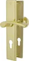 Südmetall Türgriff-Garnitur Langschild Nelson PZ Messing poliert Drücker rechts gold 237 x 45 mm