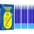 Radierbare Ersatzminen 0,7mm Blau für Gelstift Schreibbleistift Set 12 Stück