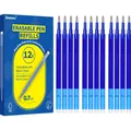 12x Ersatzminen 0.7mm Blau | 400m Schreiblänge | Kompatibel mit Gelstiften | ...