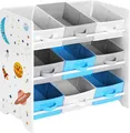 Songmics Spielzeugregal 9 Boxen, Platz 62,5 x 29,5 x 60 cm